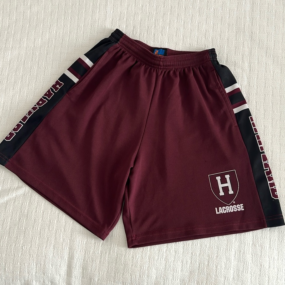Harvard Lacrosse Shorts Boys Large - silkscreen logo